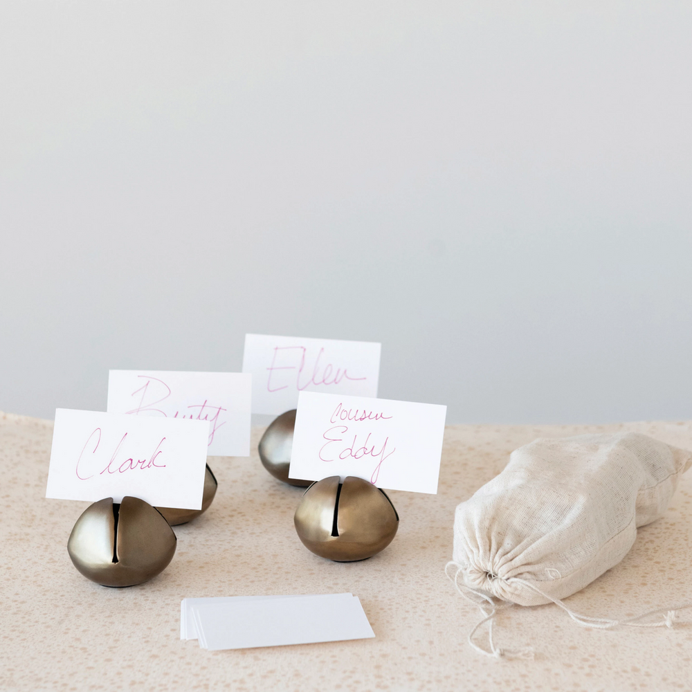 METAL BALL PLACE CARD HOLDERS SET BY CREATIVECO-OP Creative Co-op Bonjour Fete - Party Supplies