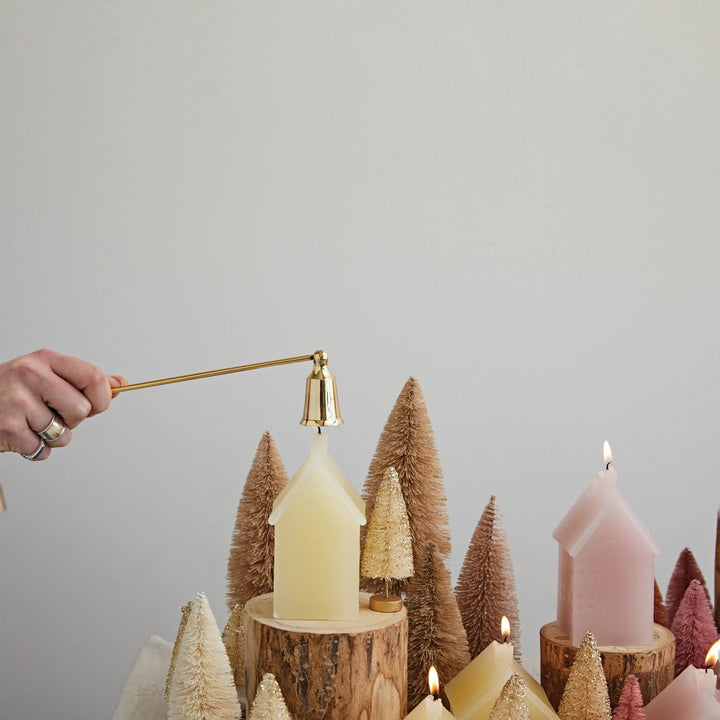 CREAM HOUSE SHAPED CANDLES Creative Co-op Bonjour Fete - Party Supplies