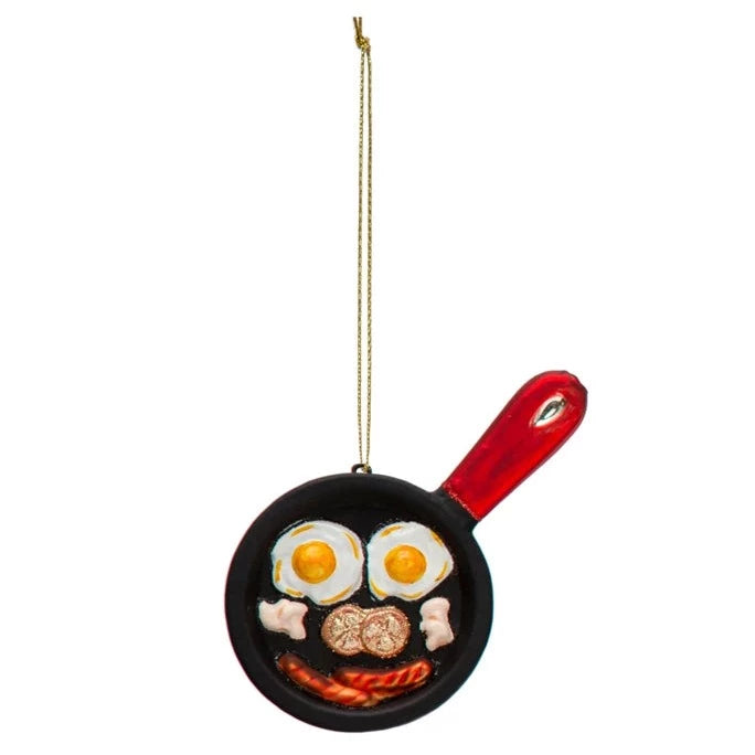 BREAKFAST IN A SKILLET ORNAMENT Creative Co-op Bonjour Fete - Party Supplies