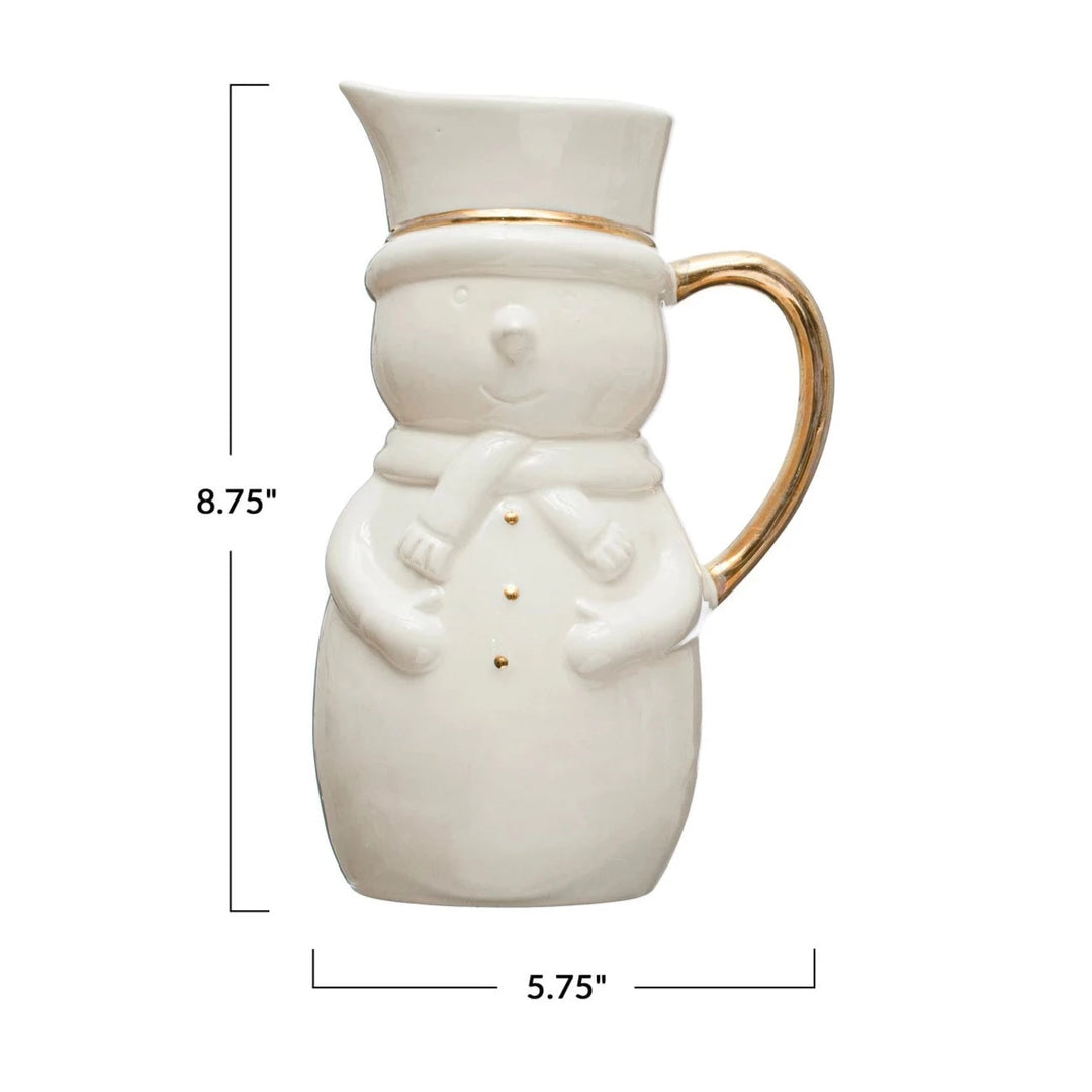 Snowman Pitcher Bonjour Fete Party Supplies Christmas Holiday Kitchen & Entertaining