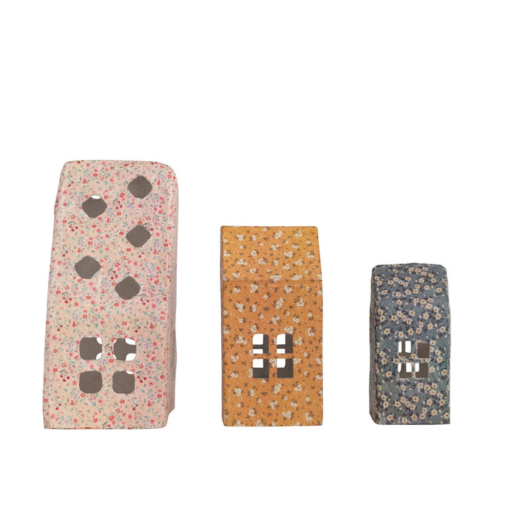 Chintz Pattern Houses Creative Co-op Bonjour Fete - Party Supplies