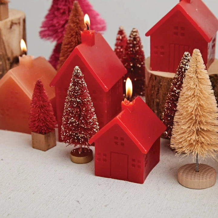 Copy of CREAM HOUSE SHAPED CANDLES Creative Co-op Bonjour Fete - Party Supplies
