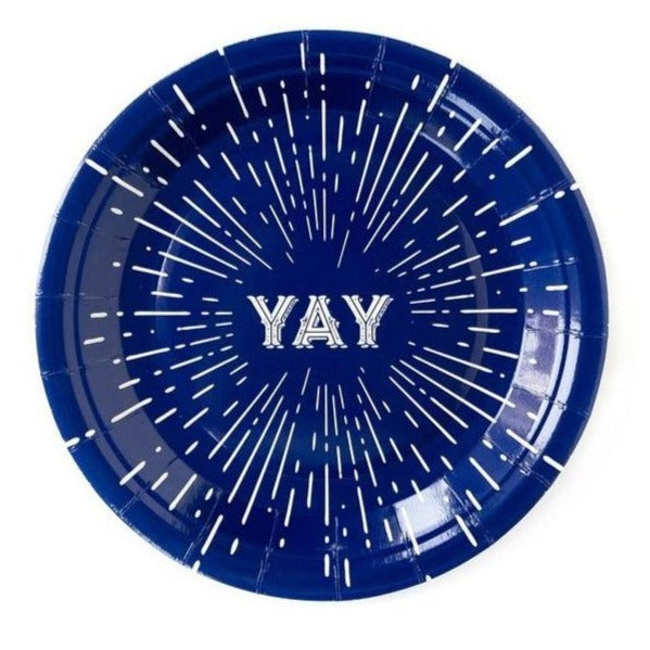 FIREWORKS YAY PLATES My Mind's Eye Plates Bonjour Fete - Party Supplies